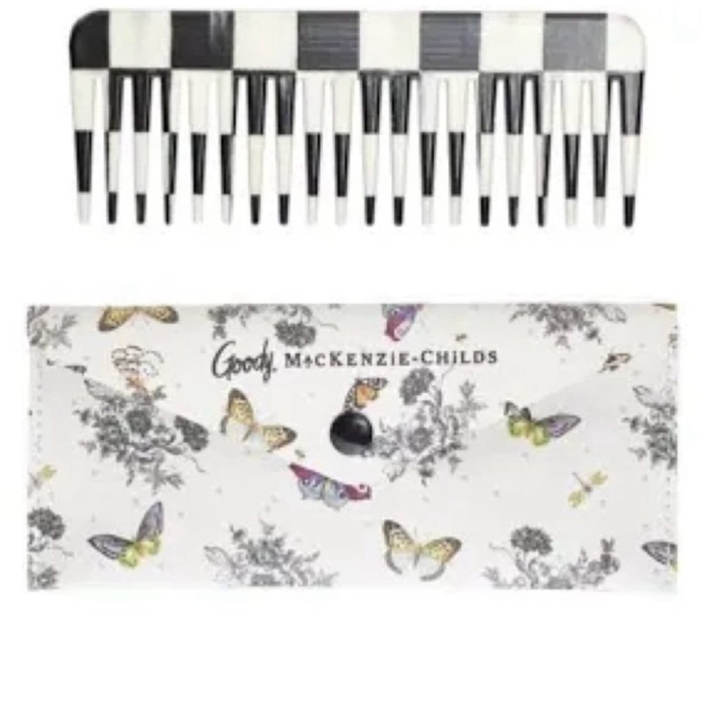 MacKenzie-Childs Black and White Comb & Travel Case - Picture 3 of 3